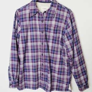 L.L.Bean Fleece Lined Plaid Shirt